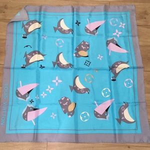 Louis Vuitton scarf birds